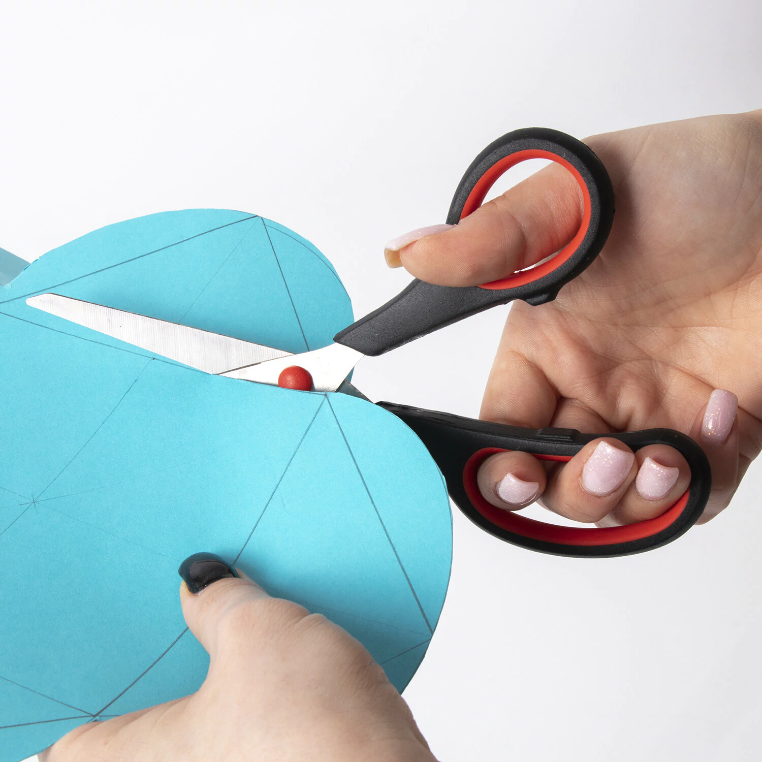 Ножницы с прорезиненными ручками STAFF EVERYDAY 195 мм, чехол